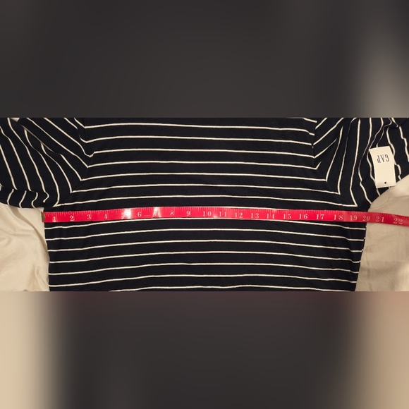GAP Maternity Top for Year Round by Gap Body; Size XL; Navy with White Stripes - Picture 3 of 16